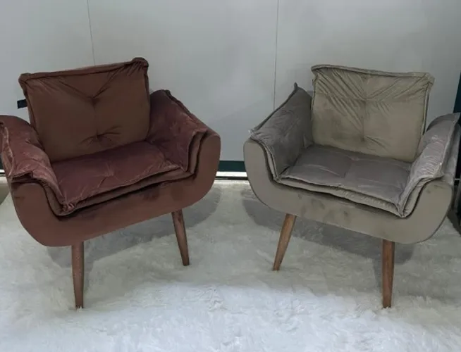 Poltrona Decorativa Pé Palito Várias Cores. Produto Novo Direto da Fábrica P/Sua Casa!