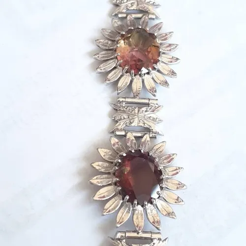 Pulseira em ouro branco com pedras turmalinas brasileiras coloridas