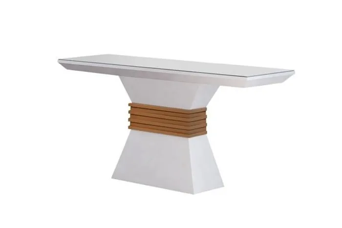 Sala escritório aparador tampo de vidro