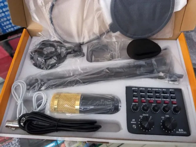 Kit Podcast microfone 