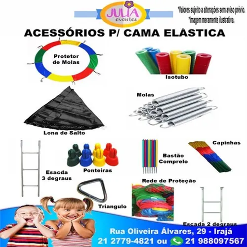 Acessórios de Reposição para Cama Elástica a partir de R$5,00 a vista 