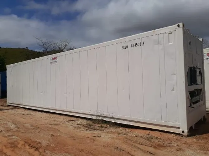 Aluguel mensal conteiner refrigerado congelado aço inox 12 metros 40 pés