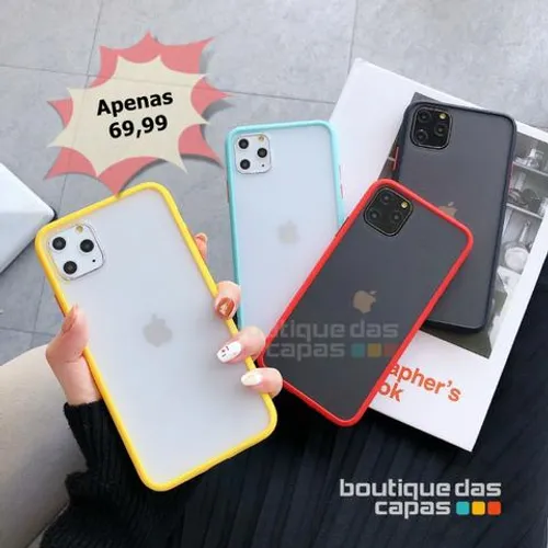 Capa acrílico com borda tpu iphone 11 iphone 11 pro max iphone 7 9 plus x xr xs