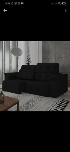 SOFA RETRATIL RECLINÁVEL CORES TECIDO SUEDE 