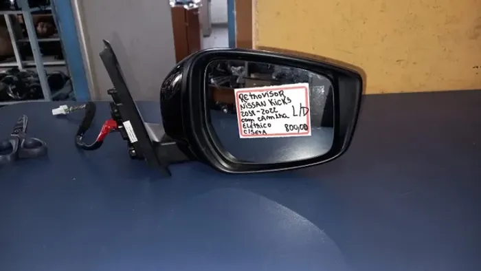 Retrovisor nissan kicks 2018-2022 com câmera elétrico com seta lado direito 