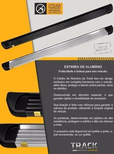 Estribo Lateral Plataforma Aluminio Preto e Anodizado Para todas as picapes!!!Instalado!!