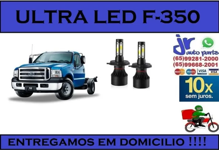 Lampada Ultra LED 4D (Alta e Baixa)Ford F-350 6000K 12V 24V