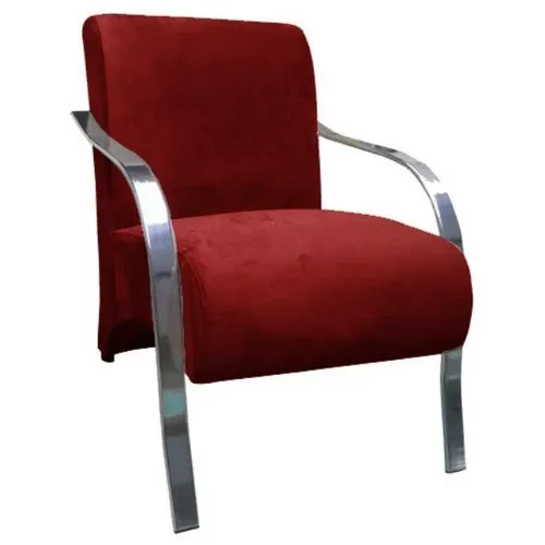 Poltrona Decorativa 01 Lugar Braço Aluminio Várias Cores. Produto Novo Direto de Fábrica!