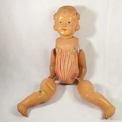 Brinquedo Antigo - Boneca de Celuloide fabricada no Japão - Item antigo e raro.