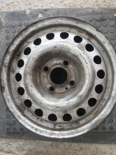 Roda de Ferro aro 14 Prata Volkswagen gol 4X100 tampa fogao
