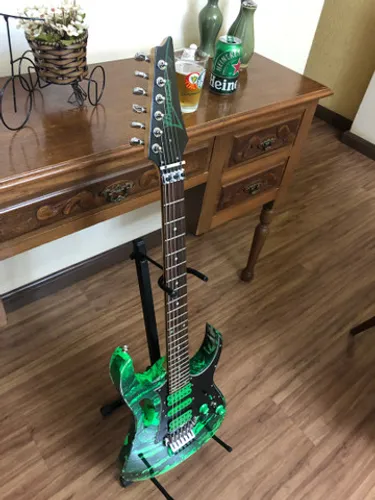 Ibanez Jem Jr Limited Edition Green Caps Dimarzio Evolution