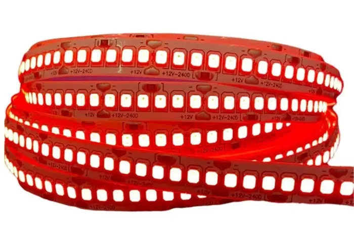 Fita De Led 240 Leds Vermelho Ip20 5 Mts 12v 5a - 48w