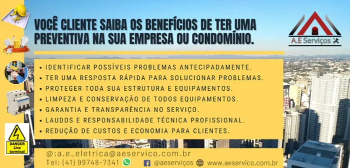 Serviços de elétrica residencial, industrial e predial