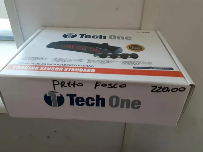 sensor estacionamento traseiro tech one preto fosco