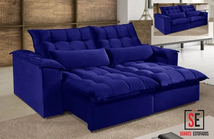 Sala sofá retrátil e reclinável de 230 cm