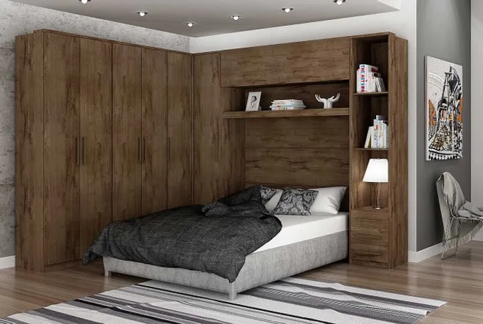 Quarto roupeiro modulado casal 100% MDF 