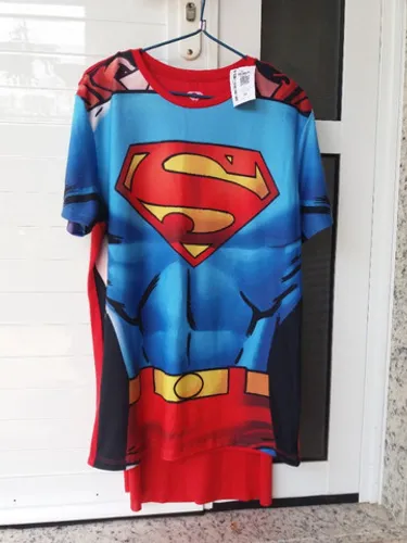 Camisa Fantasia Adulto Super-Homem (Superman)