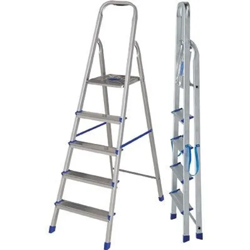 Escada Aluminio Dobravel 5 Degraus Metalurgica Mor Até 12x - Frete Grátis