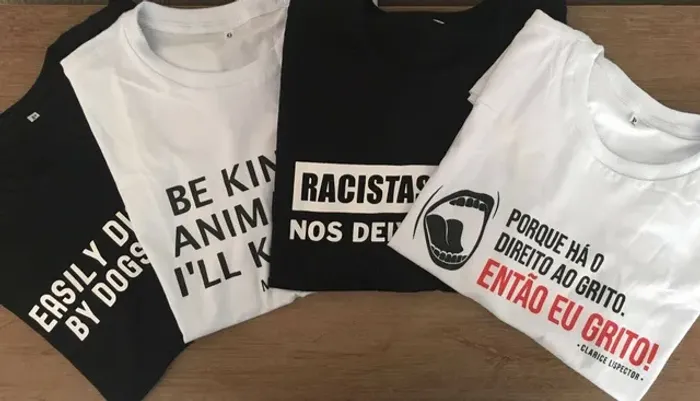 Camisas com frases diversas do P ao GG