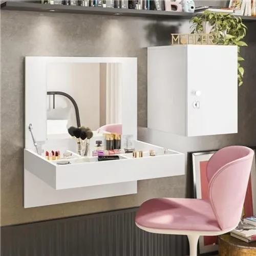 Penteadeira Camarim Diamante Branco Fosco Até 12x