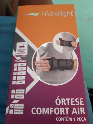 Órtese com tala para punho e polegar