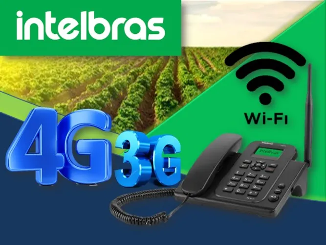Celular rural 4G/3G Intelbras.