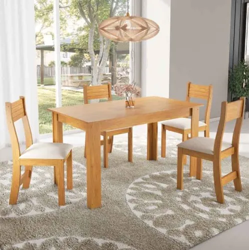 Mesa Violet 136×75 c 4 Cadeiras Brisa Frete Grátis - Até 12x 