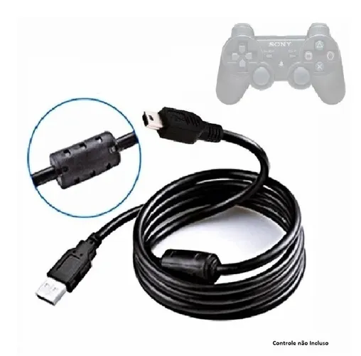 Cabo Usb Ps3 Sony Psp Para Recarregar Controle Fone Camera