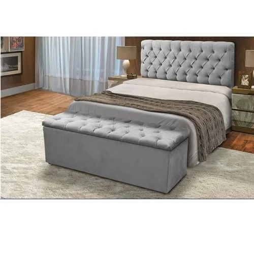 Cama Casal Acoplada Semi Ortopedica + Cabeceira + Baú. Produto Novo Direto da Fábrica!