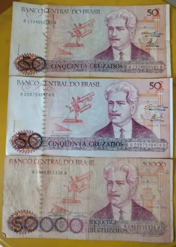 Cédulas Antigas - 1984/1990 - Oswaldo Cruz
