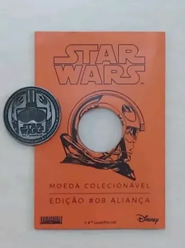 MOEDA STAR WARS GUERRA NAS ESTRELAS ALIANÇA REBELDE COLECIONADOR