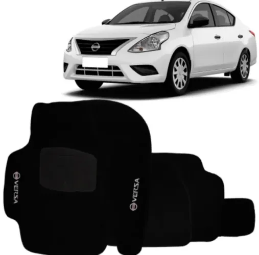 Jogo Tapete Carpete Automotivo Nissan Versa 2011 a 2019