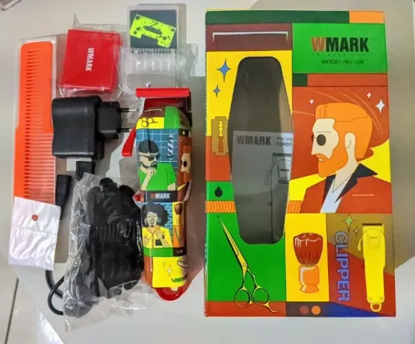 Maquina de Cortar Cabelo Profissional ng128 Sem Fio wmark Sem fio   