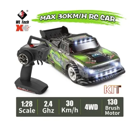 Carrinho de Controle Wltoys 1/28 284131 4wd Offroad Com Bateria Recarregável