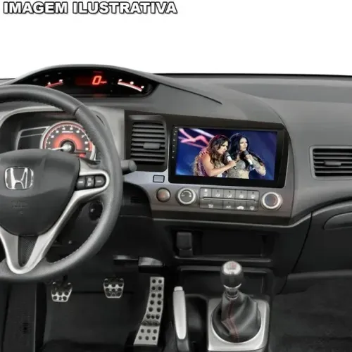 5676 - Central Multimidia Mp5 9 Polegadas + Moldura New Civic 2007 a 2011