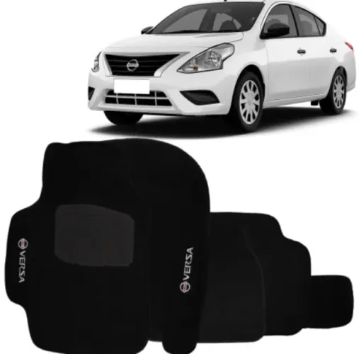 Jogo Tapete Carpete Automotivo Nissan Versa 2011 a 2019