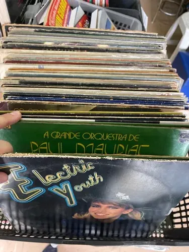 Discos de vinil antigos envio aleatório para decoração com capa LP
