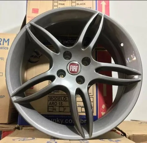 Roda aro 17 Fiat Palio duologic Grafite fosca 4X98 