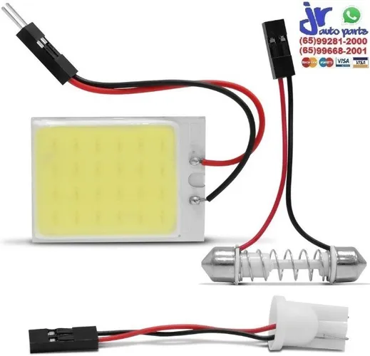 Led Placa Cob 24 Pontos Pingo T10 Torpedo 5W 12V Luz Interna