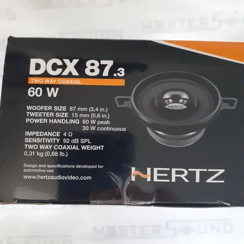 Par de alto falante. Hertz. DCX 87,3. Italiano. 3,5"  60RMS. Garantia. Novo. Instalado. 