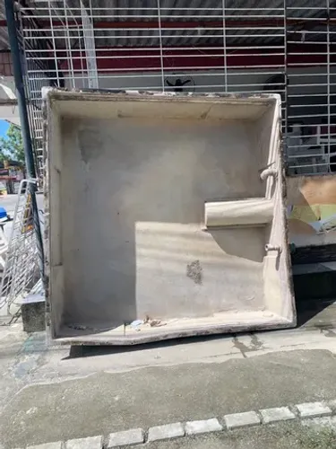 Reservatório líquido de 2x2x0,40 fundo em fibra 