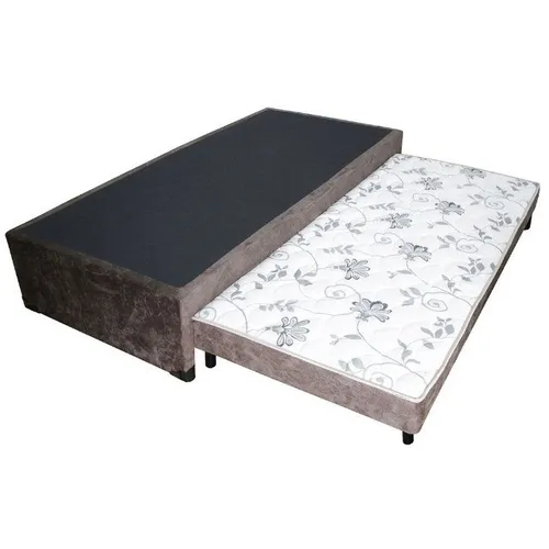 Cama casal box base e cama solteiro auxiliar