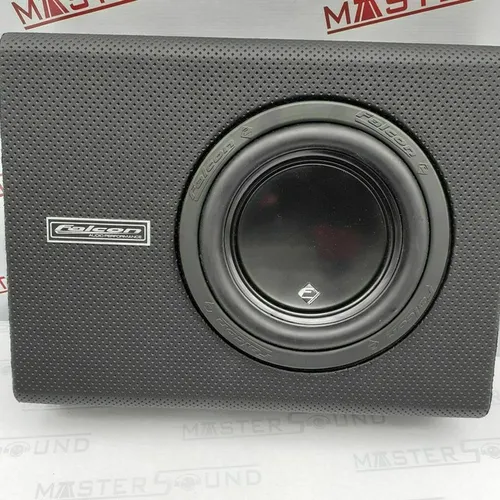 Box com sub  8". Falcon. Slim, amplificado, 200RMS. Garantia. Novo. Instalado. 