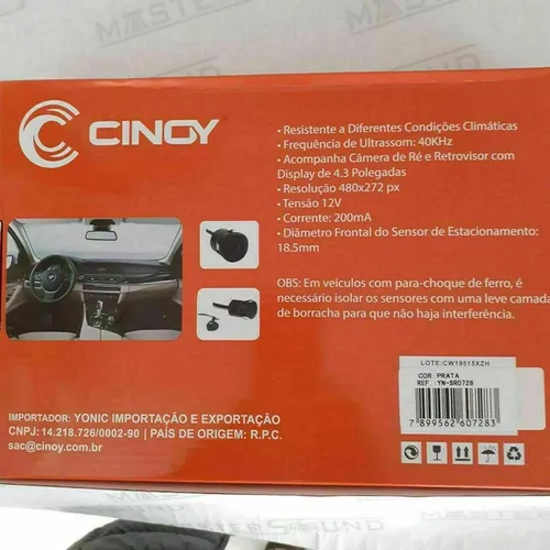 Kit. Espelho retrovisor com câmera de ré + sensor de estac. Garantia. Novo. Inst.