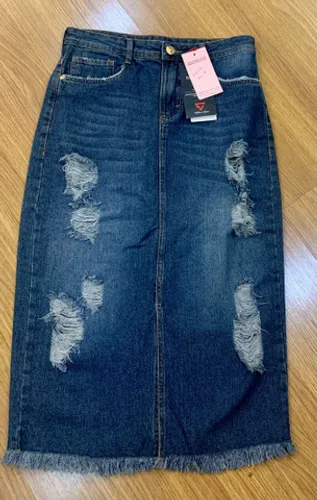 Saia Jeans MIDI nova TAM 36