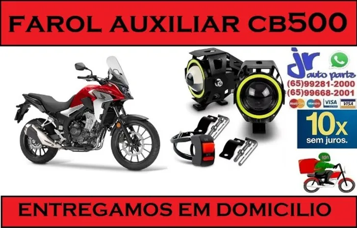 Par Farol Auxiliar Milha Honda CB 500x