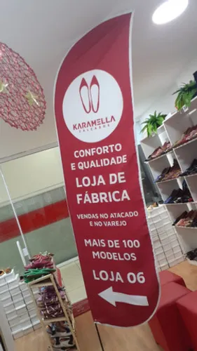 Wind Banner Completo - Bandeira em tecido dupla face com base e haste