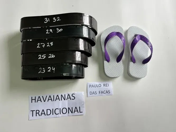 Facas de chinelo infantil kit completo
