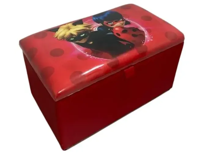 Recamier Baú Solteiro Lady Bug Corino Até 12x - Frete Grátis 