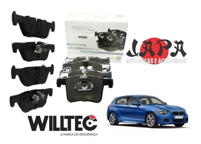 Jogo Pastilha de Freio Traseiras em Cerâmicas Bmw 116i 118i 120i 320i 428i 430i - Willtec
